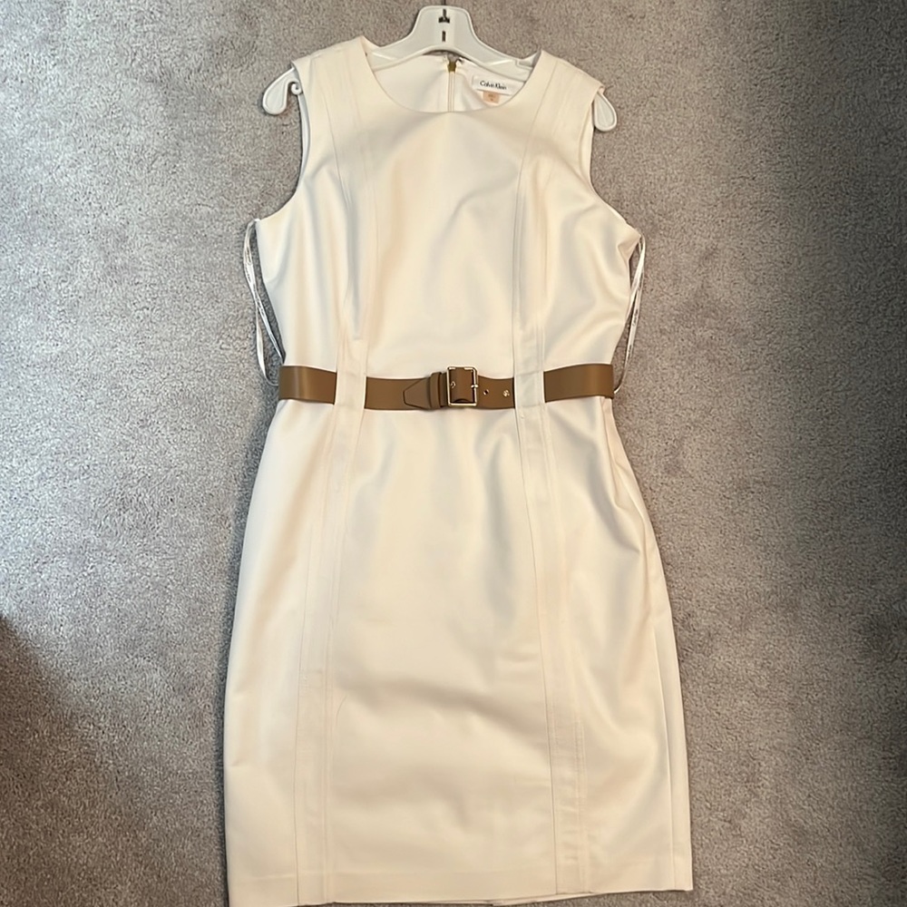 Calvin Klein Sz 10 White Dress